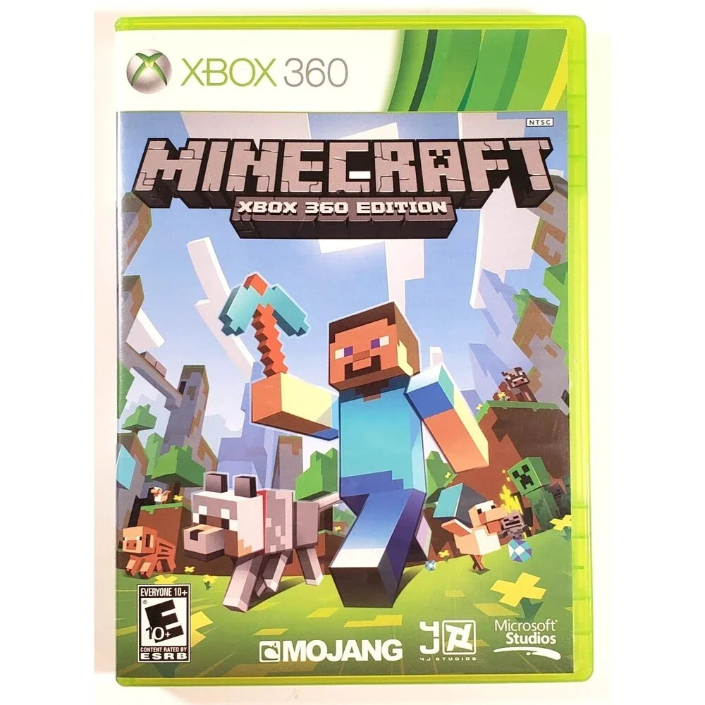 Minecraft Xbox 360 Edition (Microsoft Xbox 360, 2013) Mojang With Manual -Tested